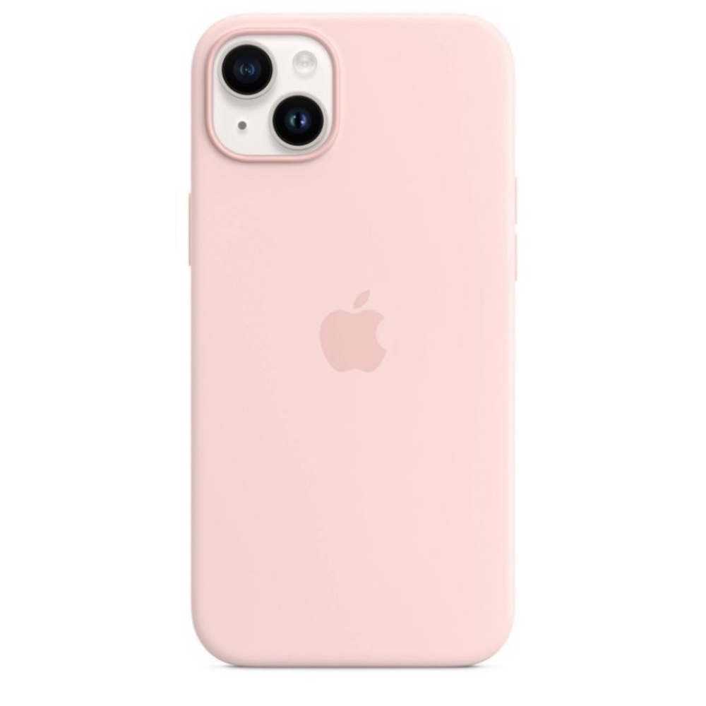 Apple iPhone 14 Plus Silicone Case with Magsafe - Chalk Pink